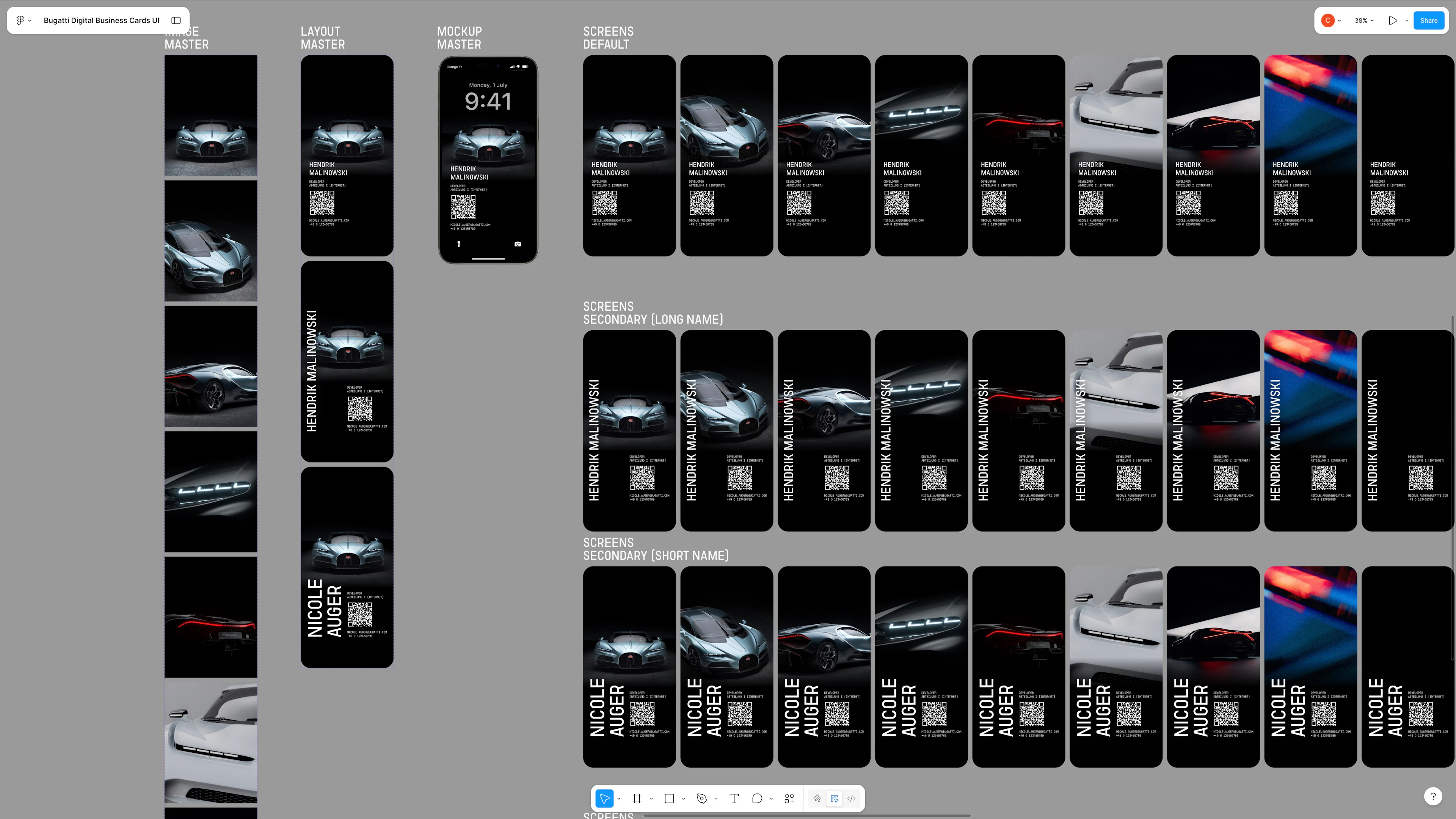 Bugatti Contacts Figma