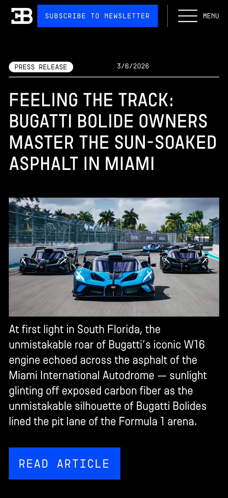 Bugatti Newsroom Mobile 01