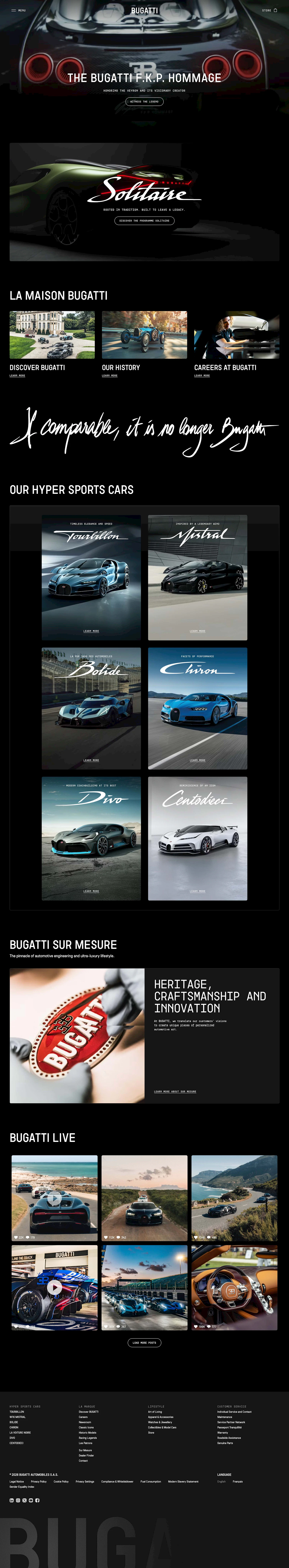 Bugatti Website Full Page